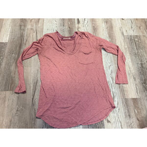 Free People Slub Knit Long Sleeve Top Large